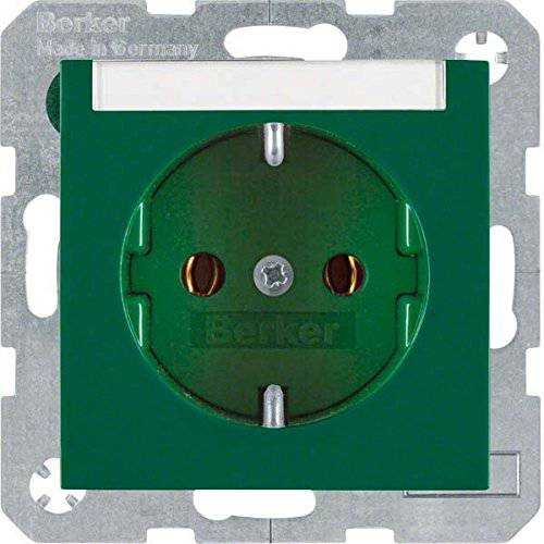 Berker 47508903 Steckdose SCHUKO mit Beschriftungsfeld S.1/B.3/B.7 grün, glänzend Mesch Shop Berker 47508903 Steckdose SCHUKO mit Beschriftungsfeld S.1/B.3/B.7 grün, glänzend Mesch Shop